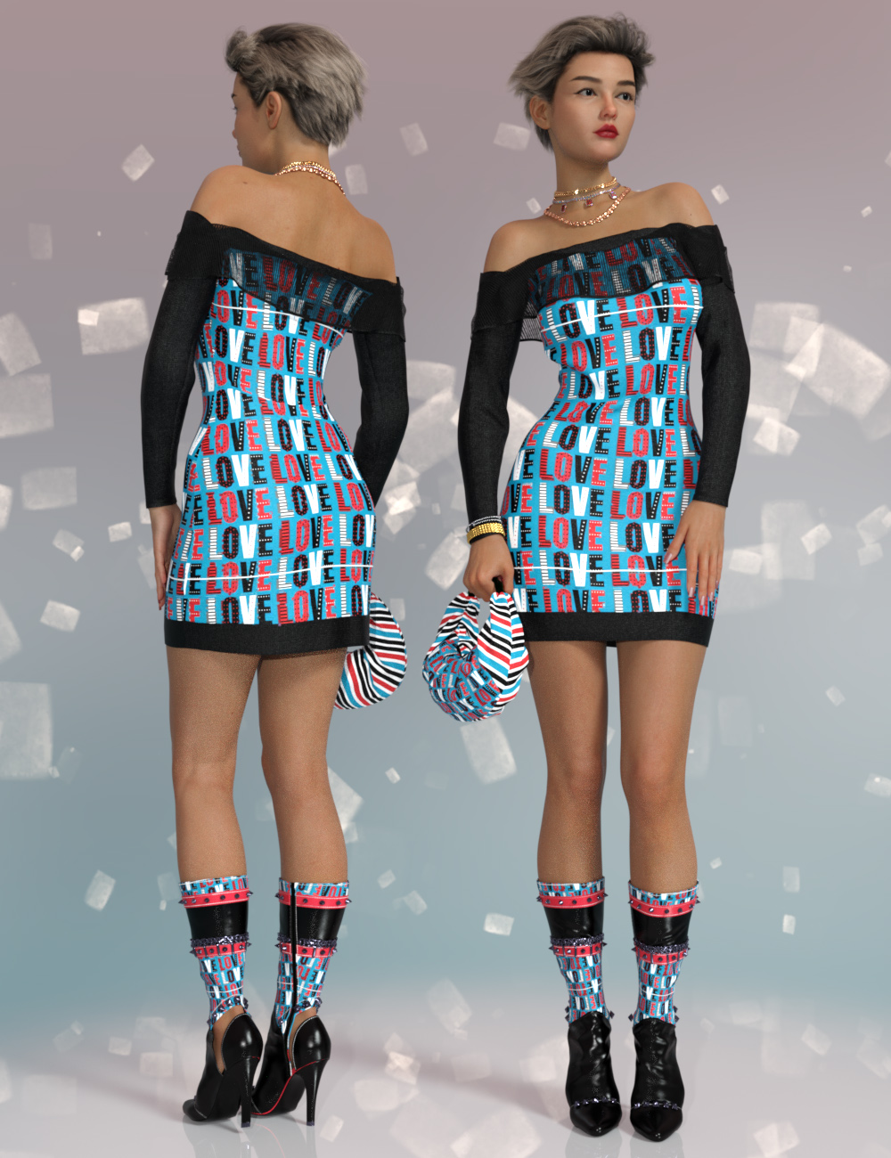 Gossip Textures for dForce Oriana Outfit by: alexaanaArryn, 3D Models by Daz 3D