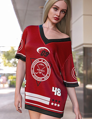 dForce Too Big Jersey for Genesis 9 | Daz 3D