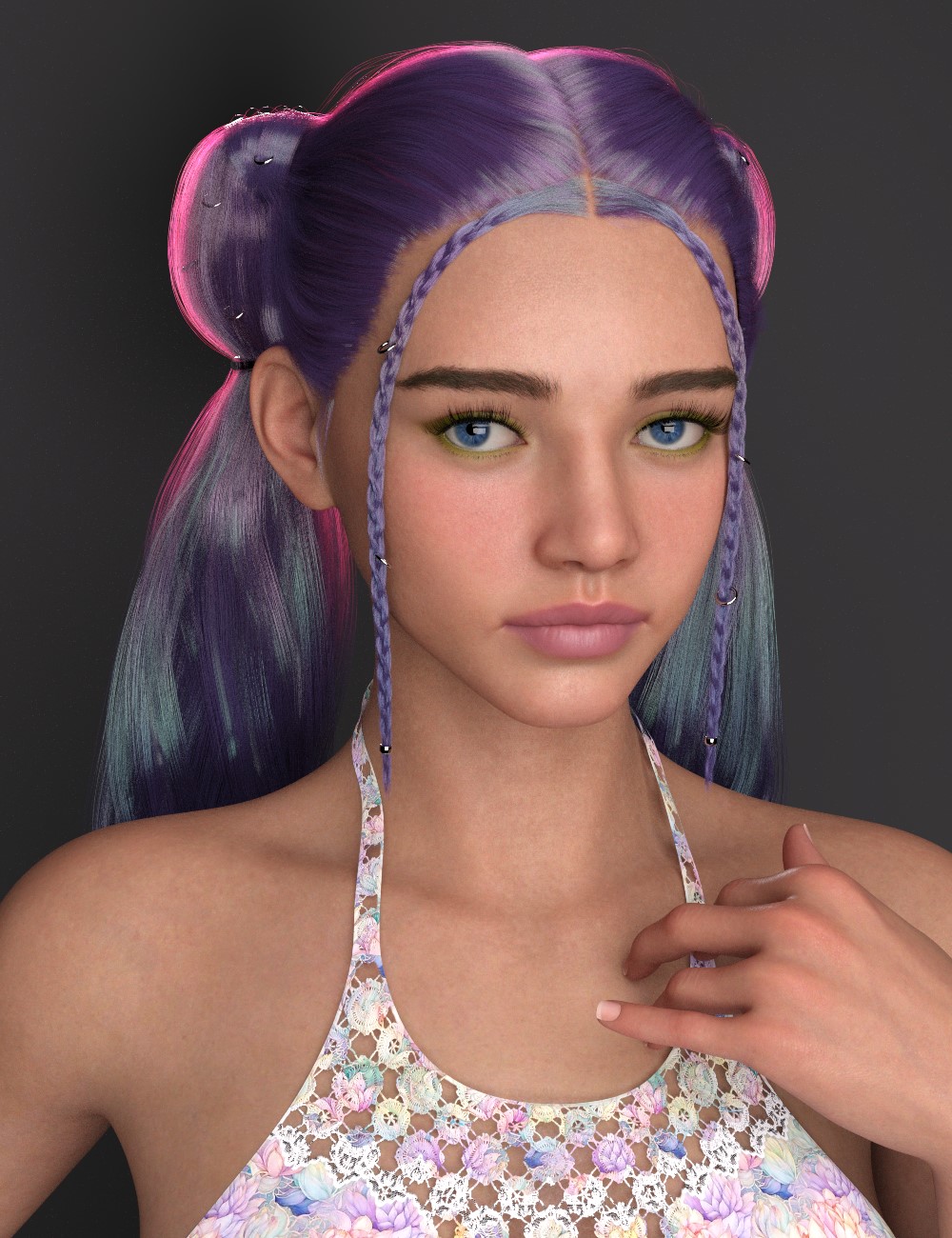 L3D Colorbomb Spica Hair Texture Add-On by: LUNA3D, 3D Models by Daz 3D