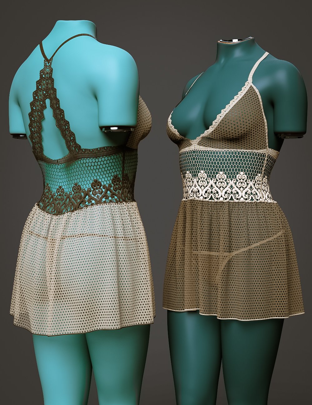 dForce Halter Dress for Genesis 9, 8.1 and 8 Female by: SUSHMART, 3D Models by Daz 3D
