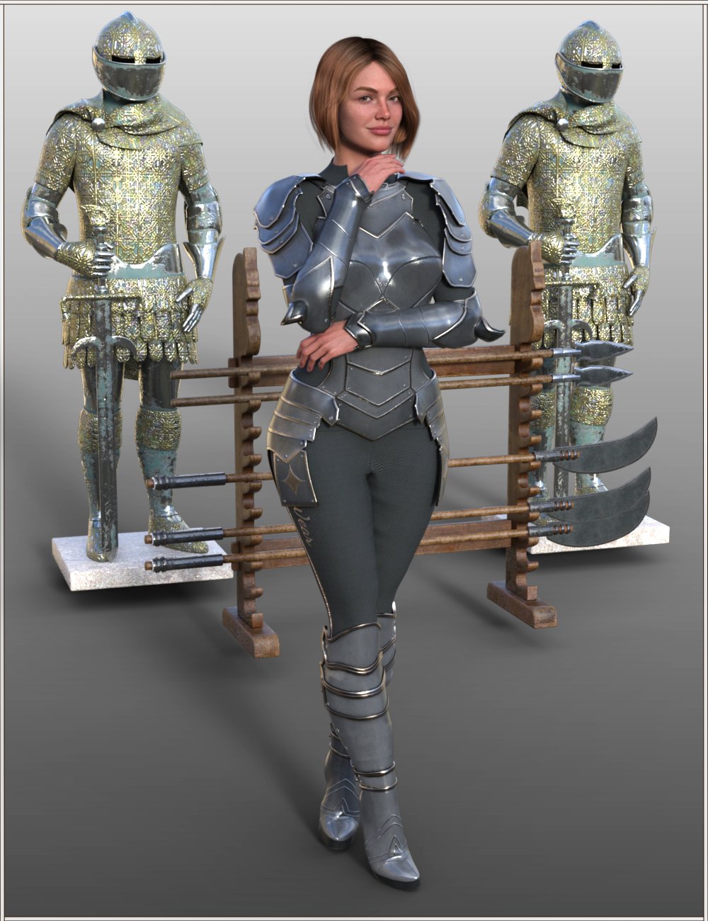 FG Knight Lounge Poses