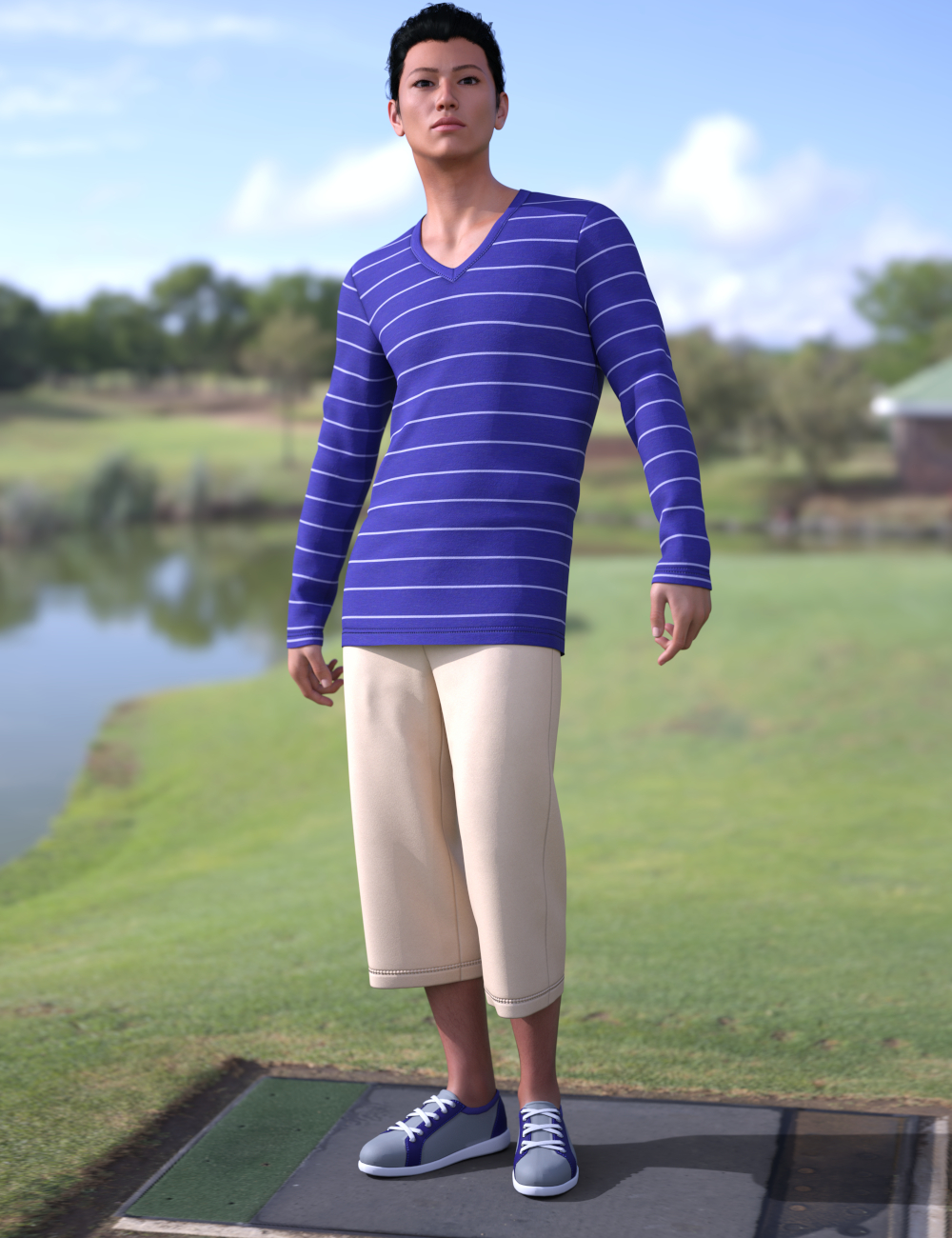 dForce LV Casual Spring Outfit for Genesis 9 by: Leviathan, 3D Models by Daz 3D