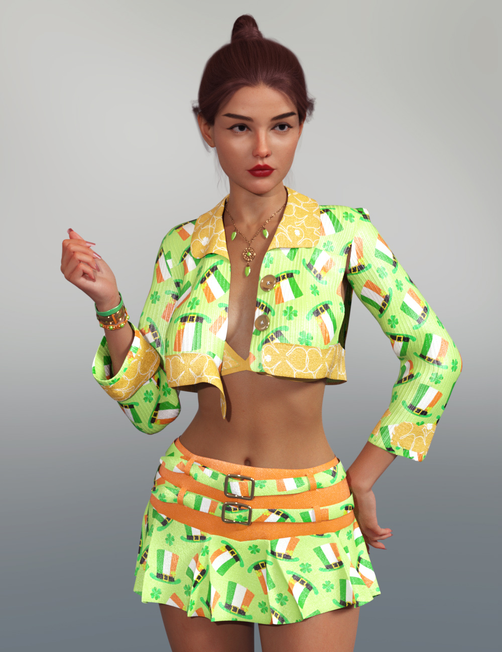 Lucky Textures for dForce Ayla Outfit for Genesis 9 Feminine by: alexaanaArryn, 3D Models by Daz 3D