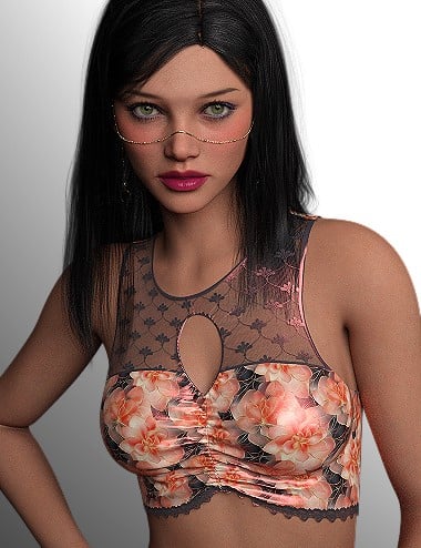 L3D Stylez Texture Add-On Ruched Midriff Tank