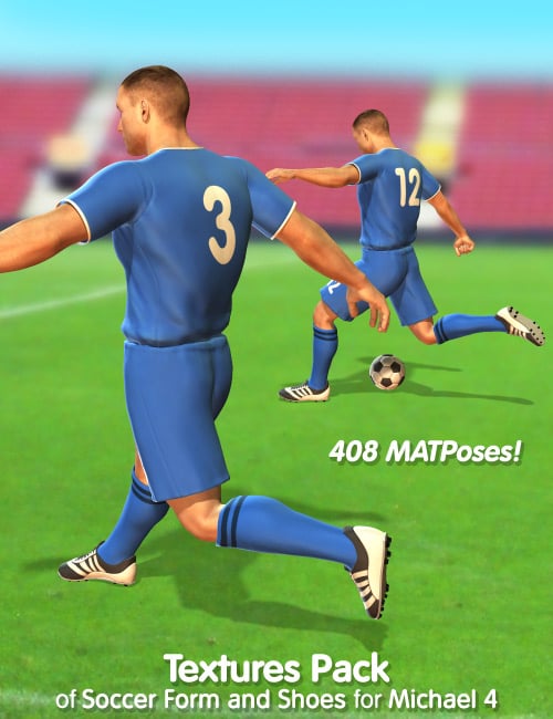 Textures Pack for Soccer Form M4 by: Andrey Pestryakov, 3D Models by Daz 3D
