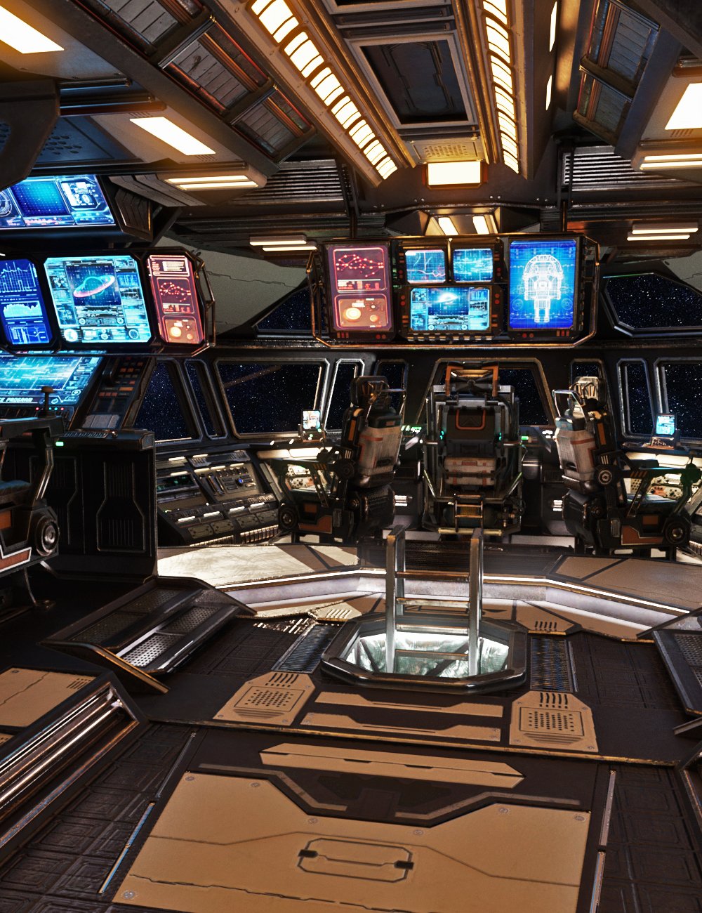 XI Spaceship Cockpit by: Xivon, 3D Models by Daz 3D