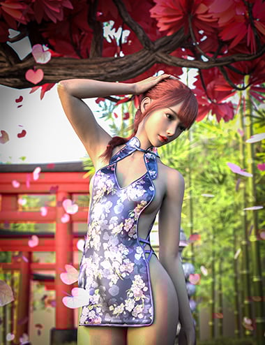 AH dForce Orchid Whisper Outfit For Genesis 9, 8 and 8.1 Female