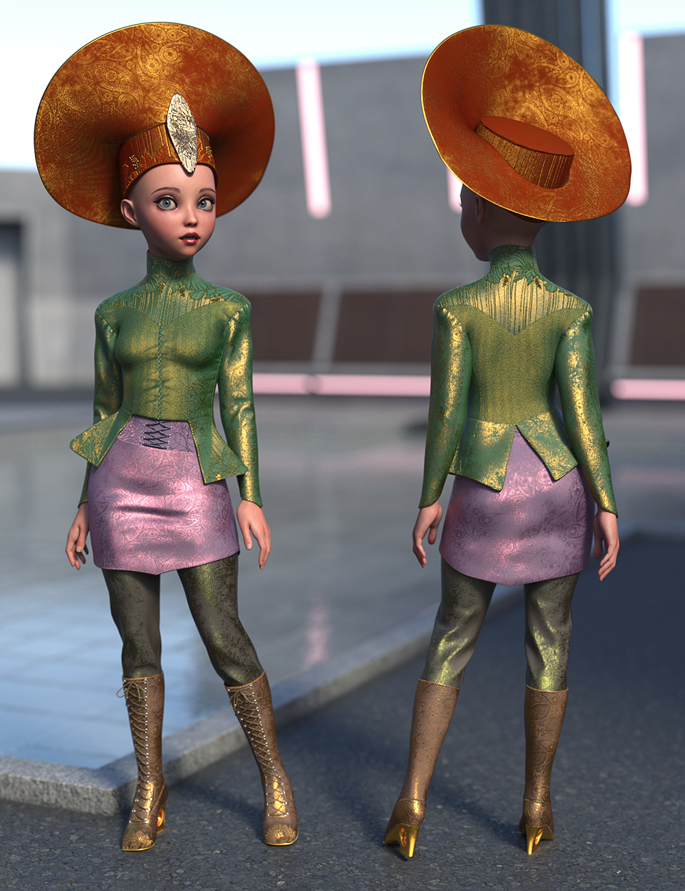 Lantressa Outfit for Genesis 9 by: ForbiddenWhispersLyrra Madril, 3D Models by Daz 3D