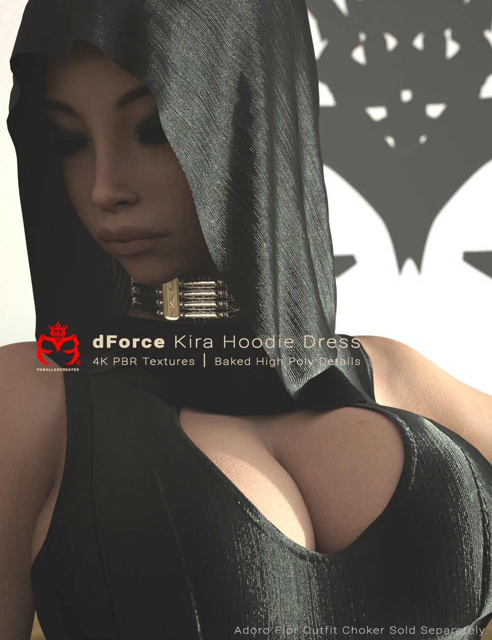 dForce Kira Hoodie Dress for Genesis 9