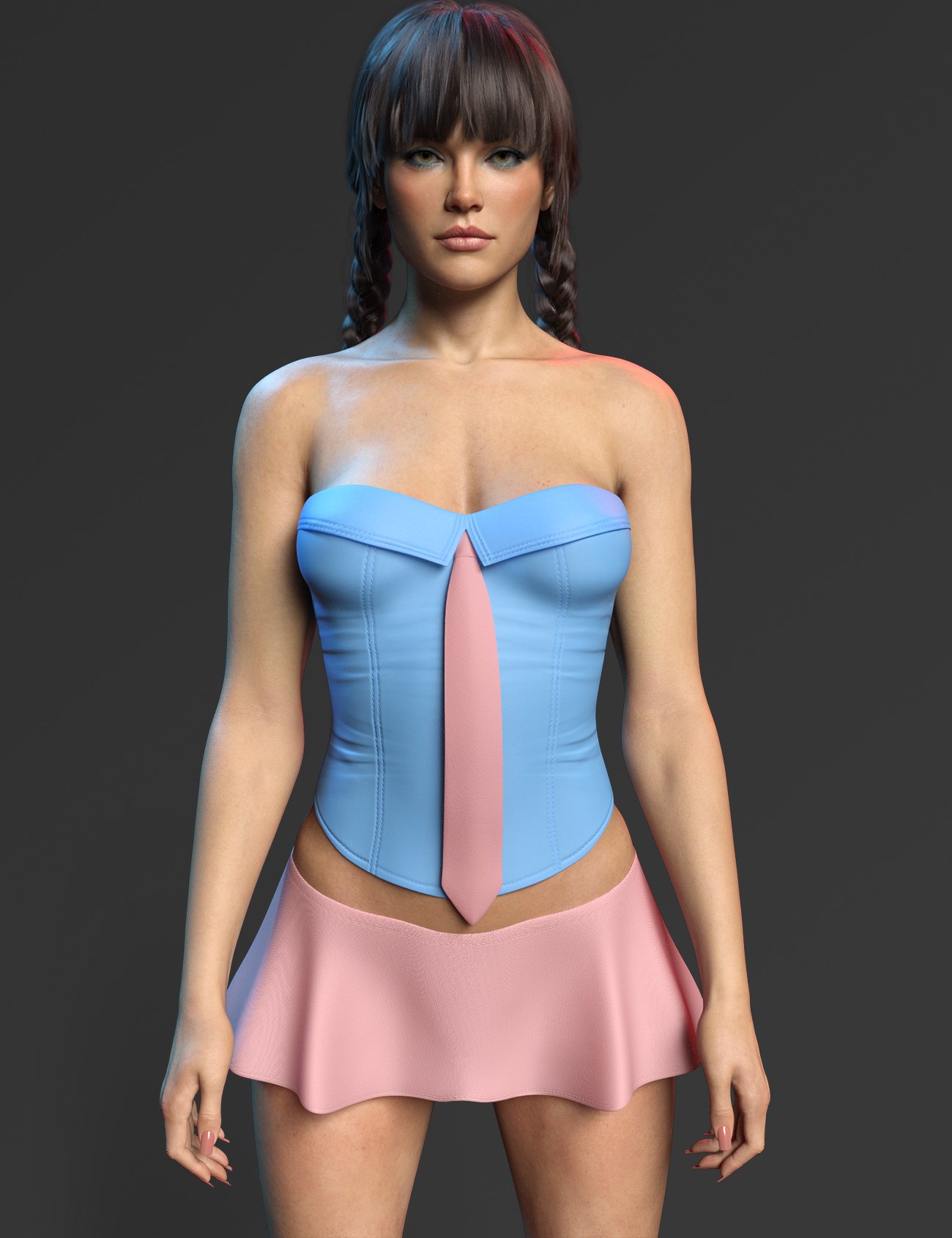 X-Fashion Kelsie Outfit for Genesis 9 and 8,8.1 Female