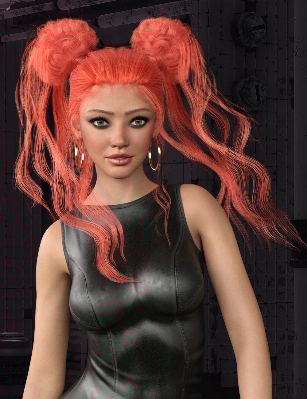 Lita Hair for Genesis 9 by: SWAM, 3D Models by Daz 3D