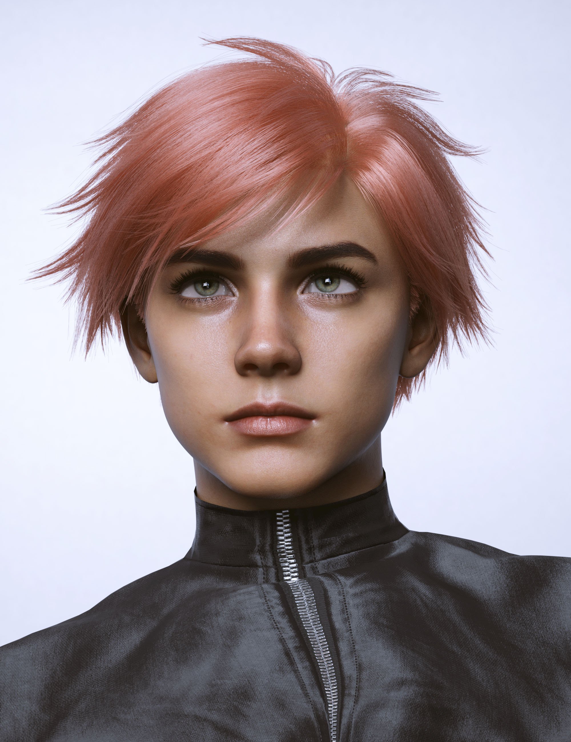 dForce AK Featurely Hair for Genesis 9 by: Art Ken, 3D Models by Daz 3D
