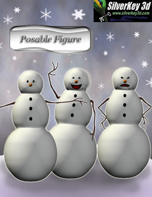 Expressive Snowman by: Debra Ross, 3D Models by Daz 3D