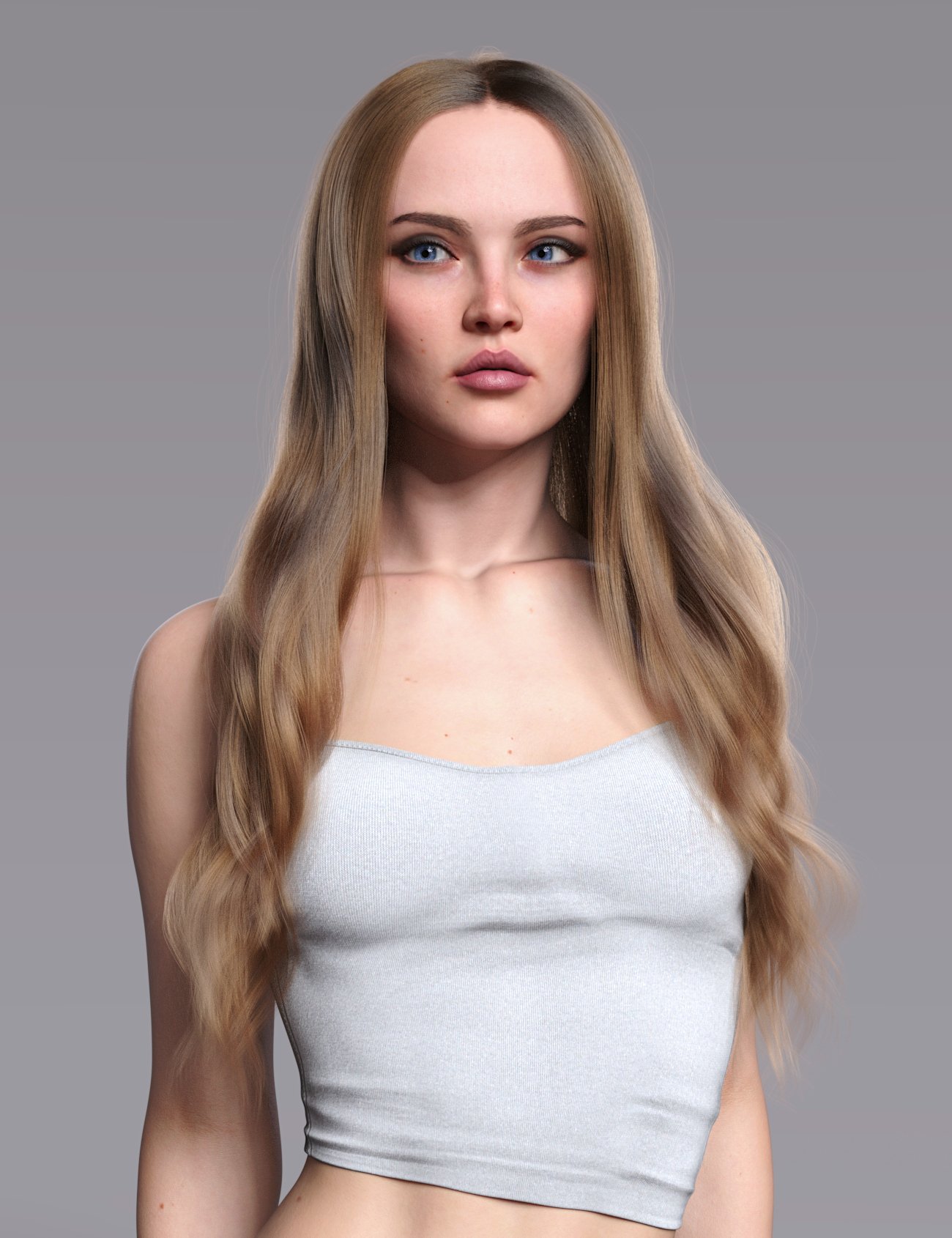 dForce Sandra Hair for Genesis 9 by: Toyen, 3D Models by Daz 3D