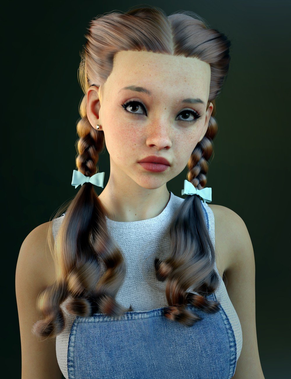 CS Florence Hair for Genesis 9 by: ClericSecond-Circle, 3D Models by Daz 3D
