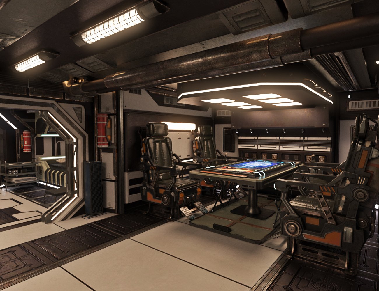 XI Spaceship Living Quarters