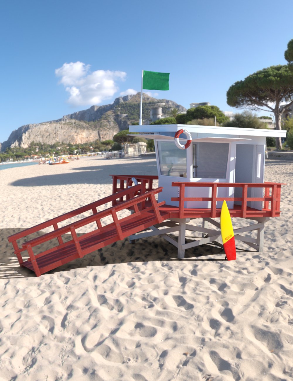 D Lifeguard Tower by: Dimidrol, 3D Models by Daz 3D