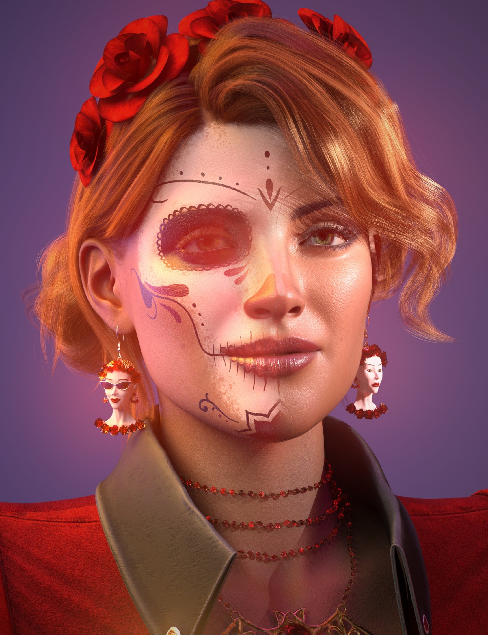 Assorted Earrings - Weird, Tacky and Funny for Genesis 9 by: Ae Ti3D-GHDesign, 3D Models by Daz 3D