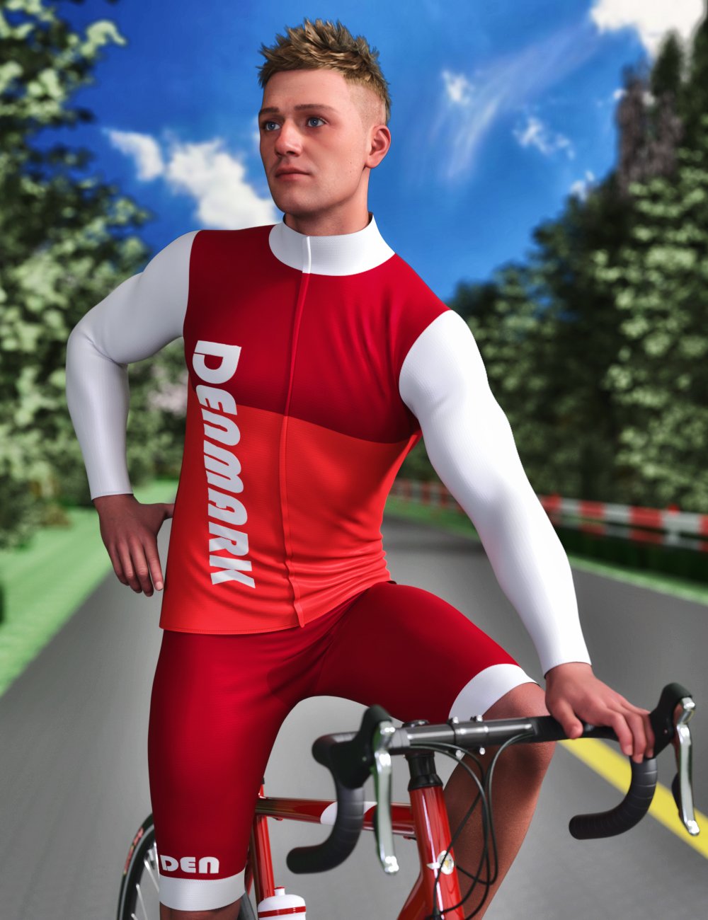 JMR dForce Jon Cycling Outfit for Genesis 9 and 8 Male by: JaMaRe, 3D Models by Daz 3D