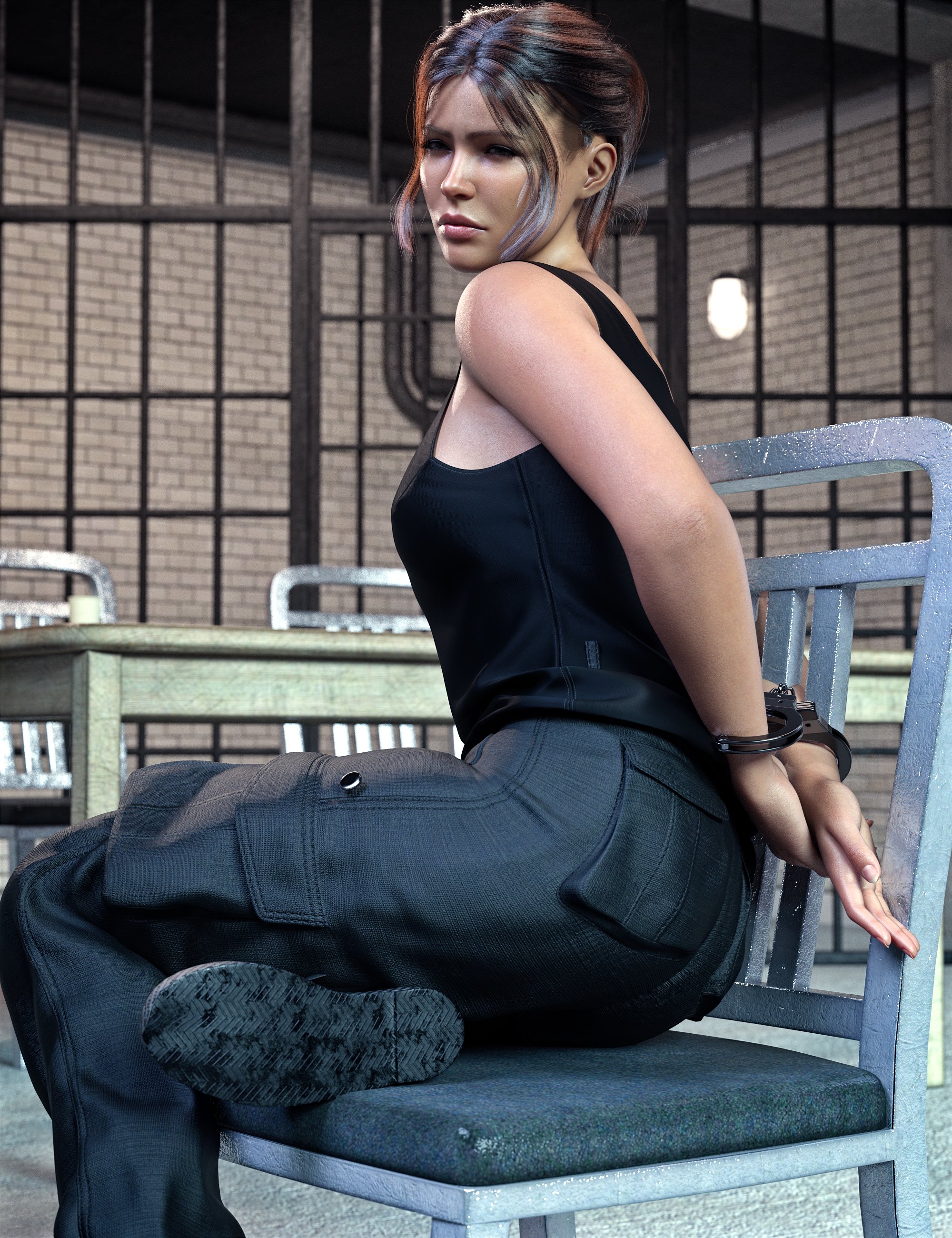 Z In Cuffs Prop and Poses for Genesis 9