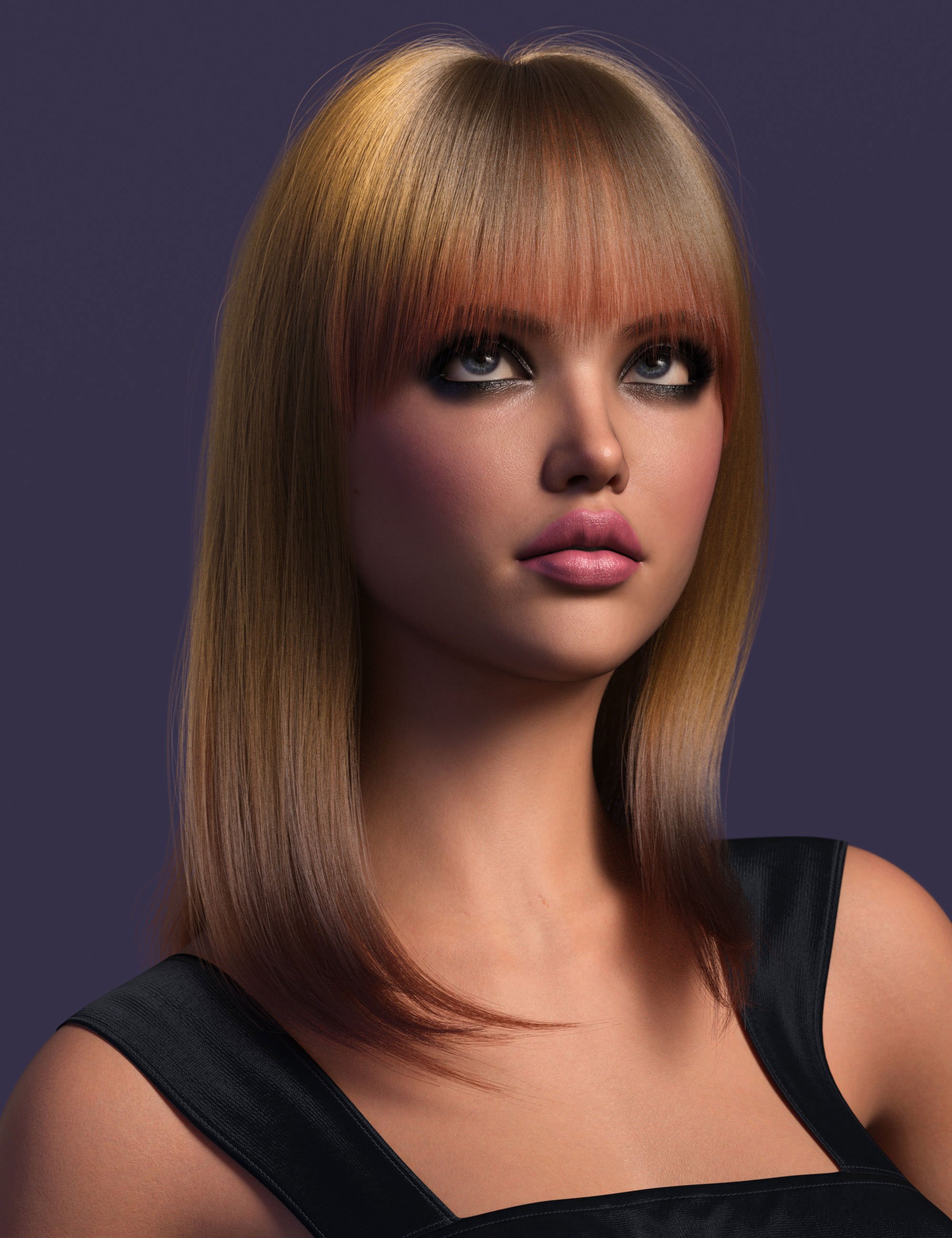 dForce Strand-Based Spring Style Fringe Hair Color Expansion by: outoftouch, 3D Models by Daz 3D