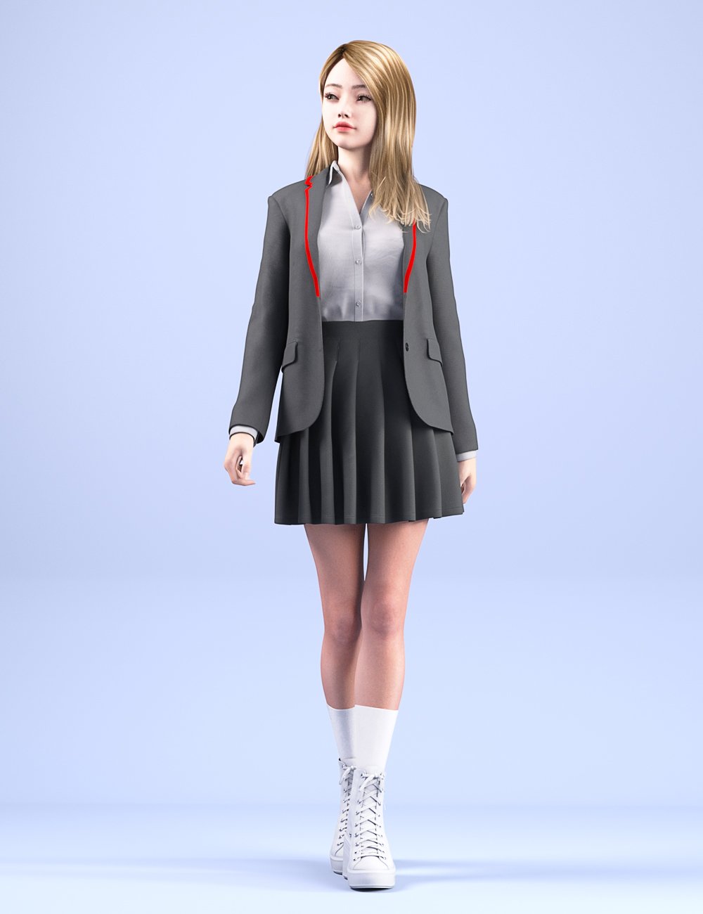 dForce HnC25 Chic Preppy Outfit for Genesis 9
