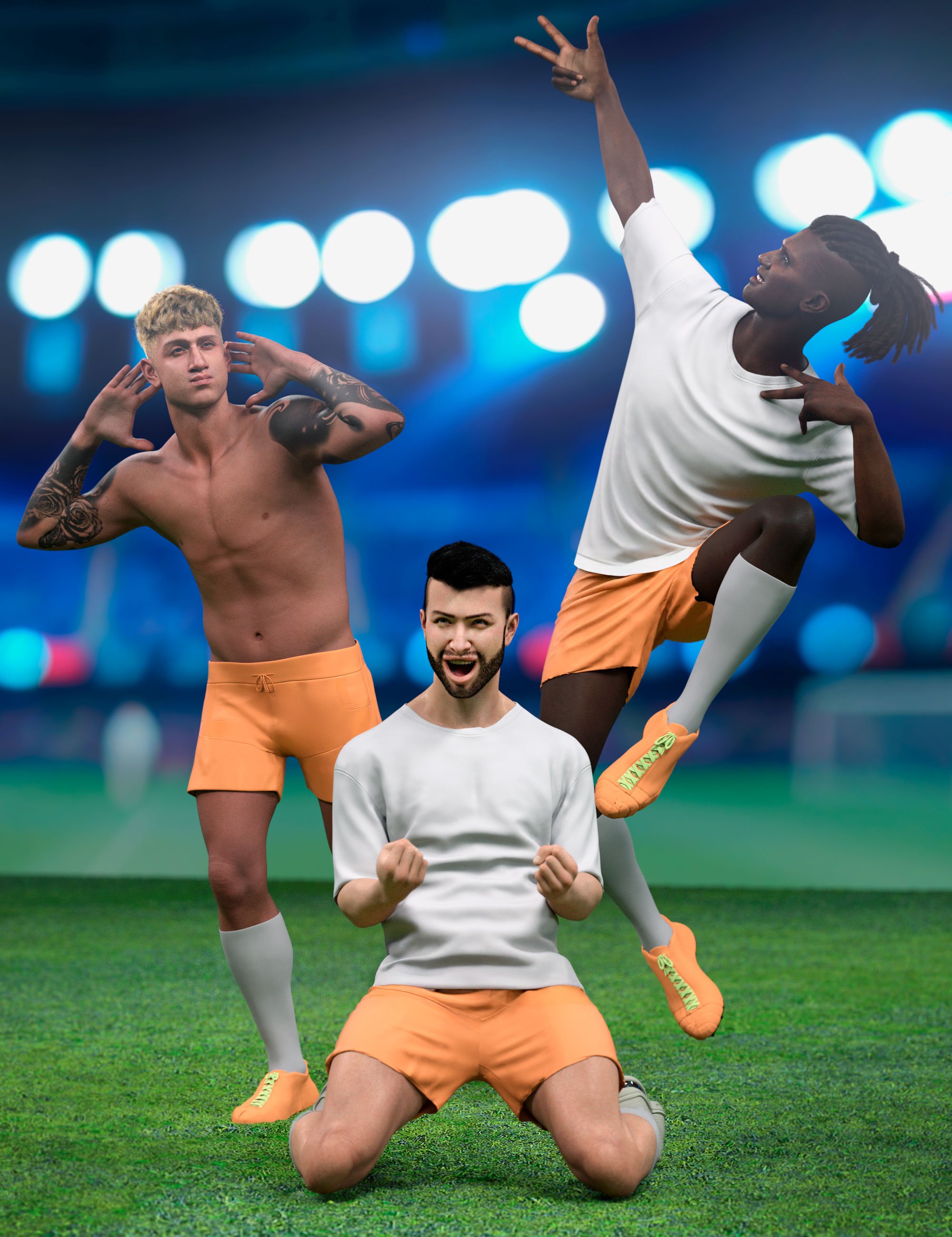 Glory Achieved Poses for Genesis 9 and 8 Male by: 3D SugarCosmoXpression, 3D Models by Daz 3D