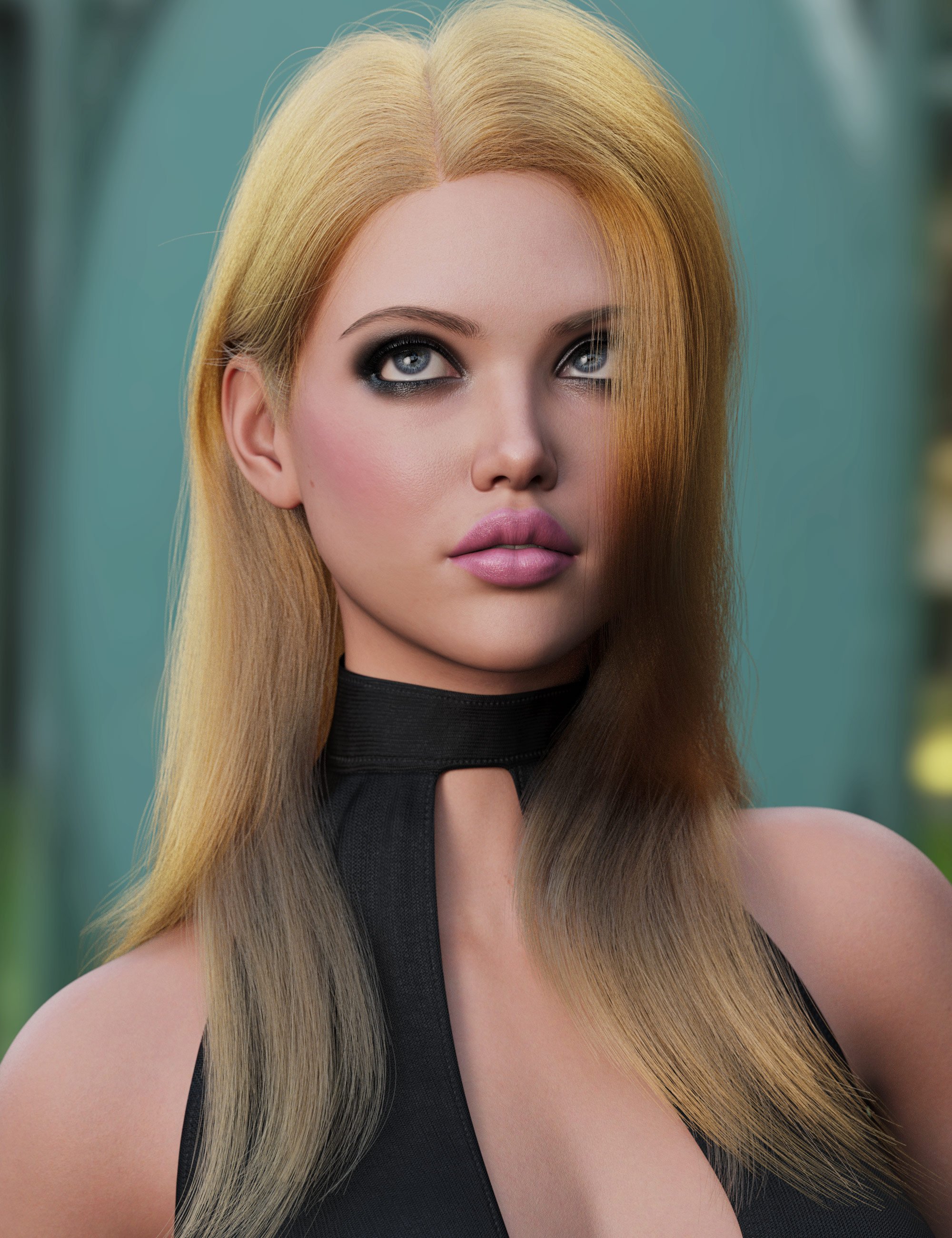 dForce Strand-Based Long Glamorous Style Hair for Genesis 9 and Genesis 8 Female by: outoftouch, 3D Models by Daz 3D