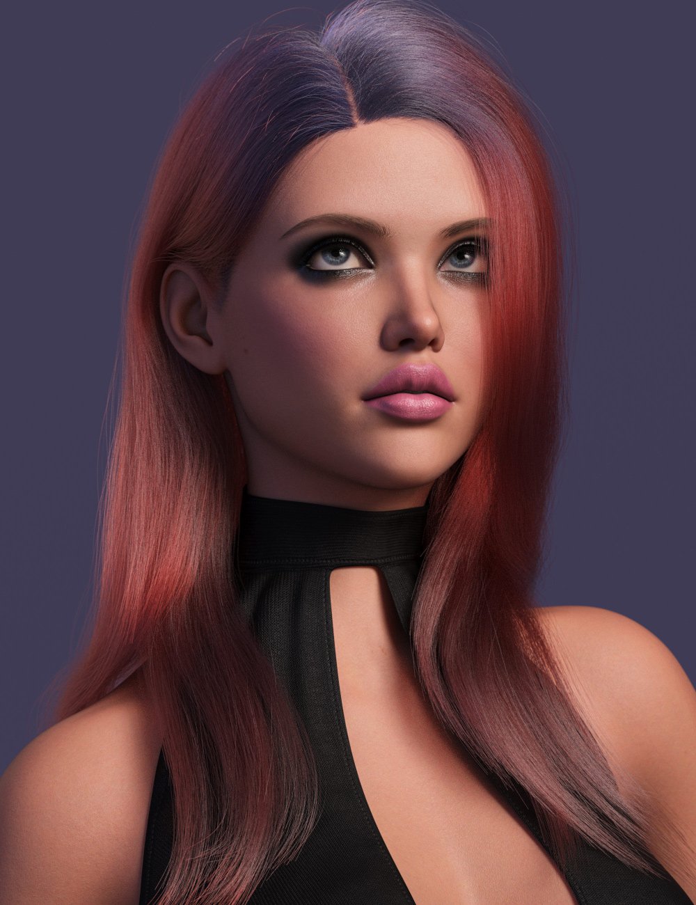 dForce Strand-Based Long Glamorous Style Hair Color Expansion by: outoftouch, 3D Models by Daz 3D