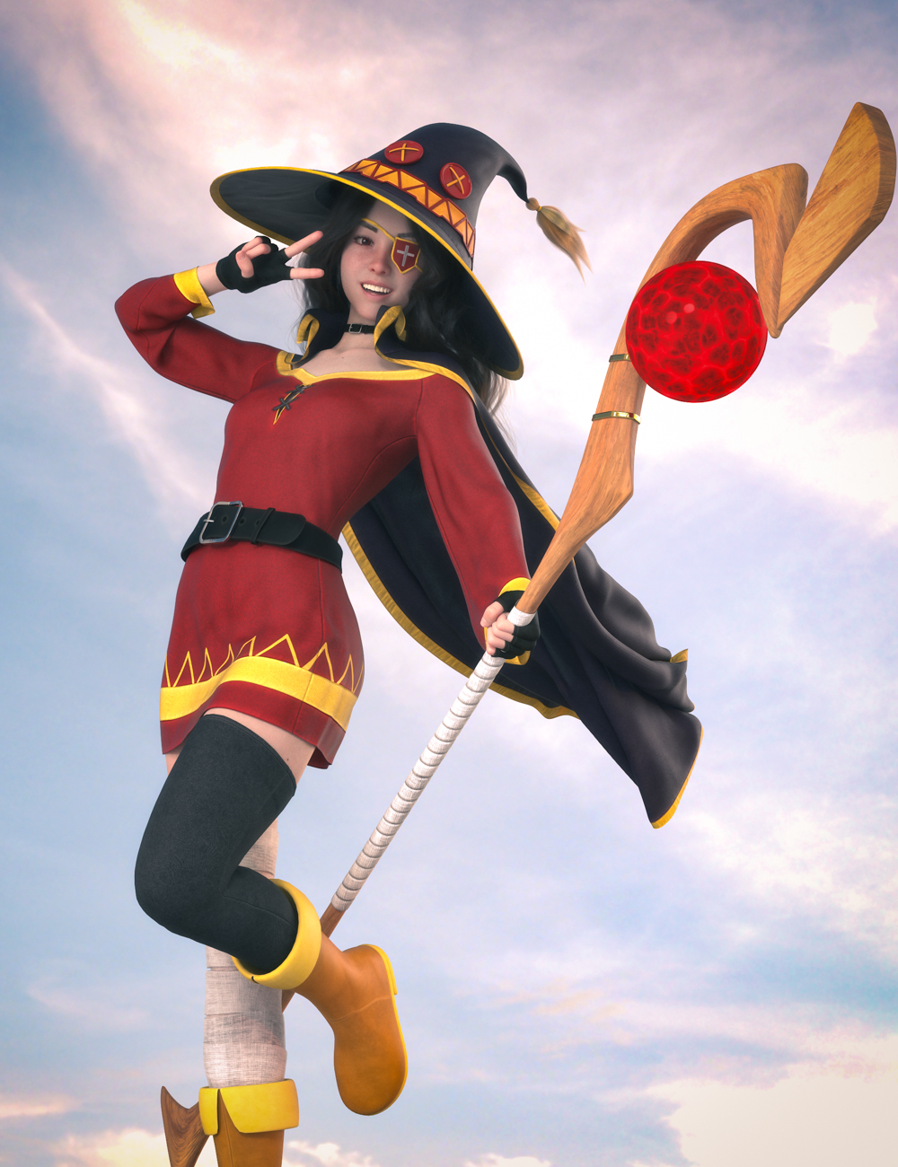 dForce GH Chuuni Outfit for Genesis 9 and 8 Female