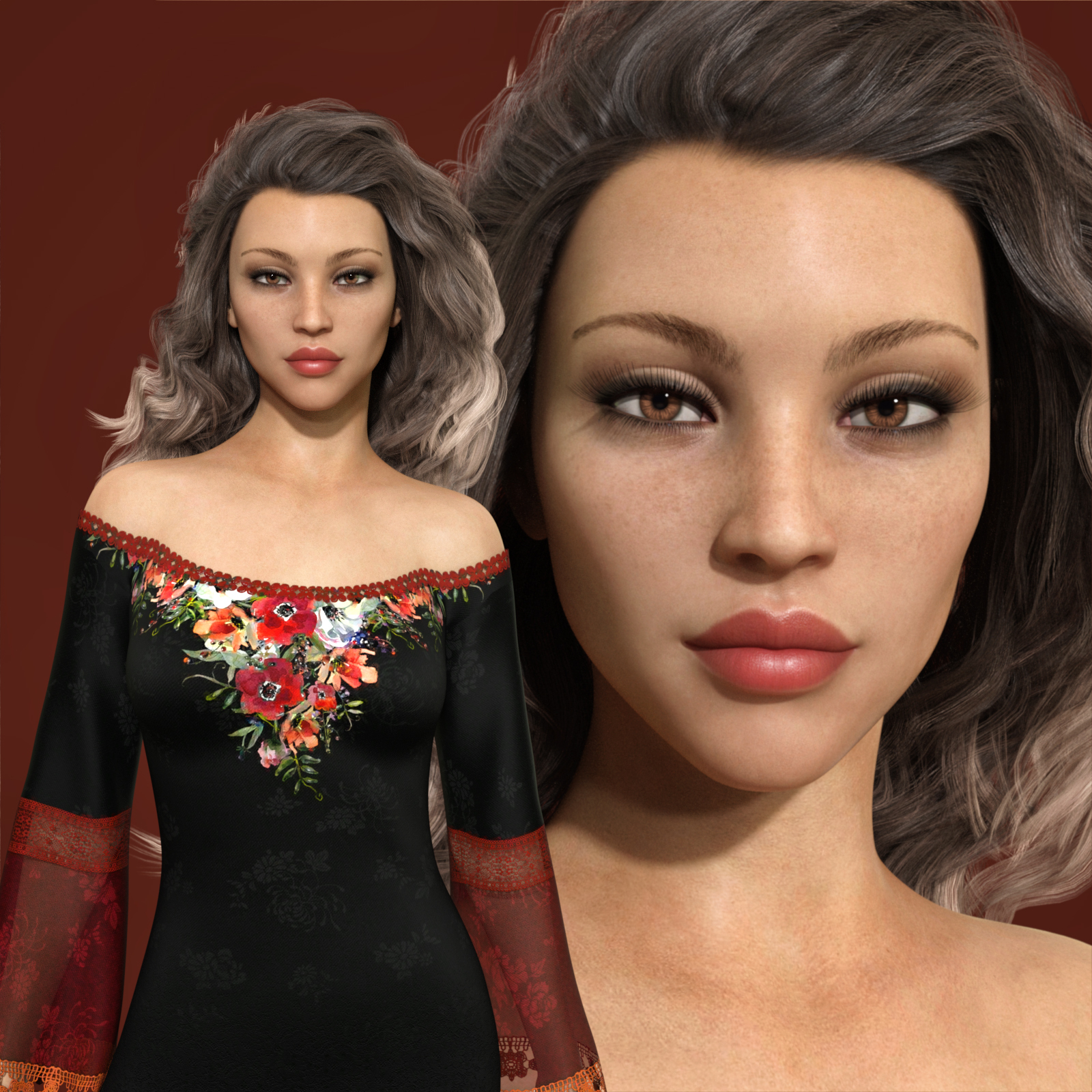 MbM Vivianne for Genesis 8 Female by: Heatherlly, 3D Models by Daz 3D