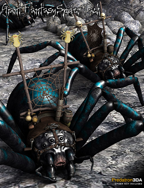 Giant Fantasy Spider Tack by: Predatron, 3D Models by Daz 3D