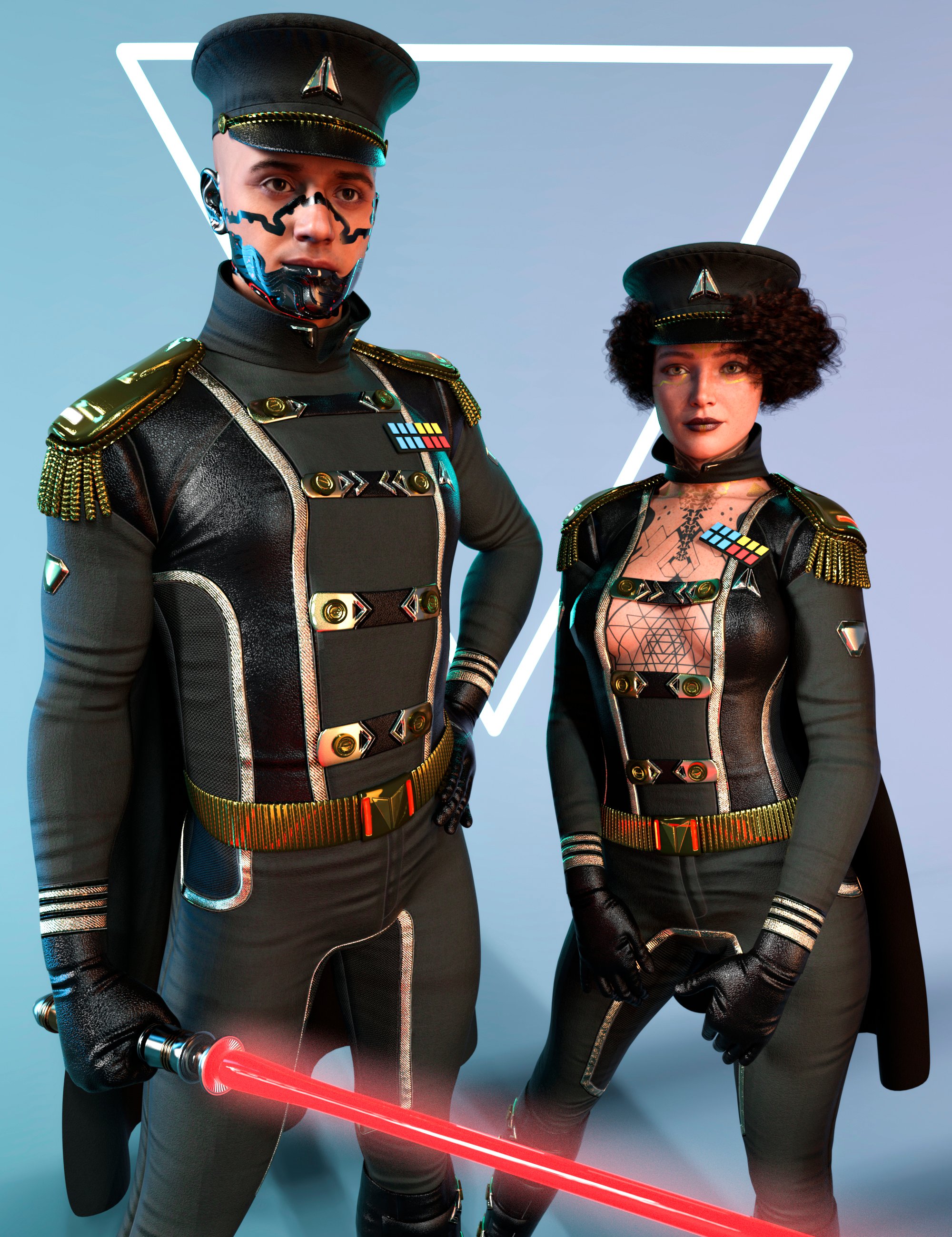 dForce Space Commander for Genesis 9 by: Demian, 3D Models by Daz 3D