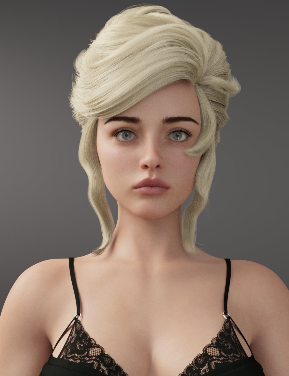 YOBN Hair for Genesis 9 by: Ergou, 3D Models by Daz 3D