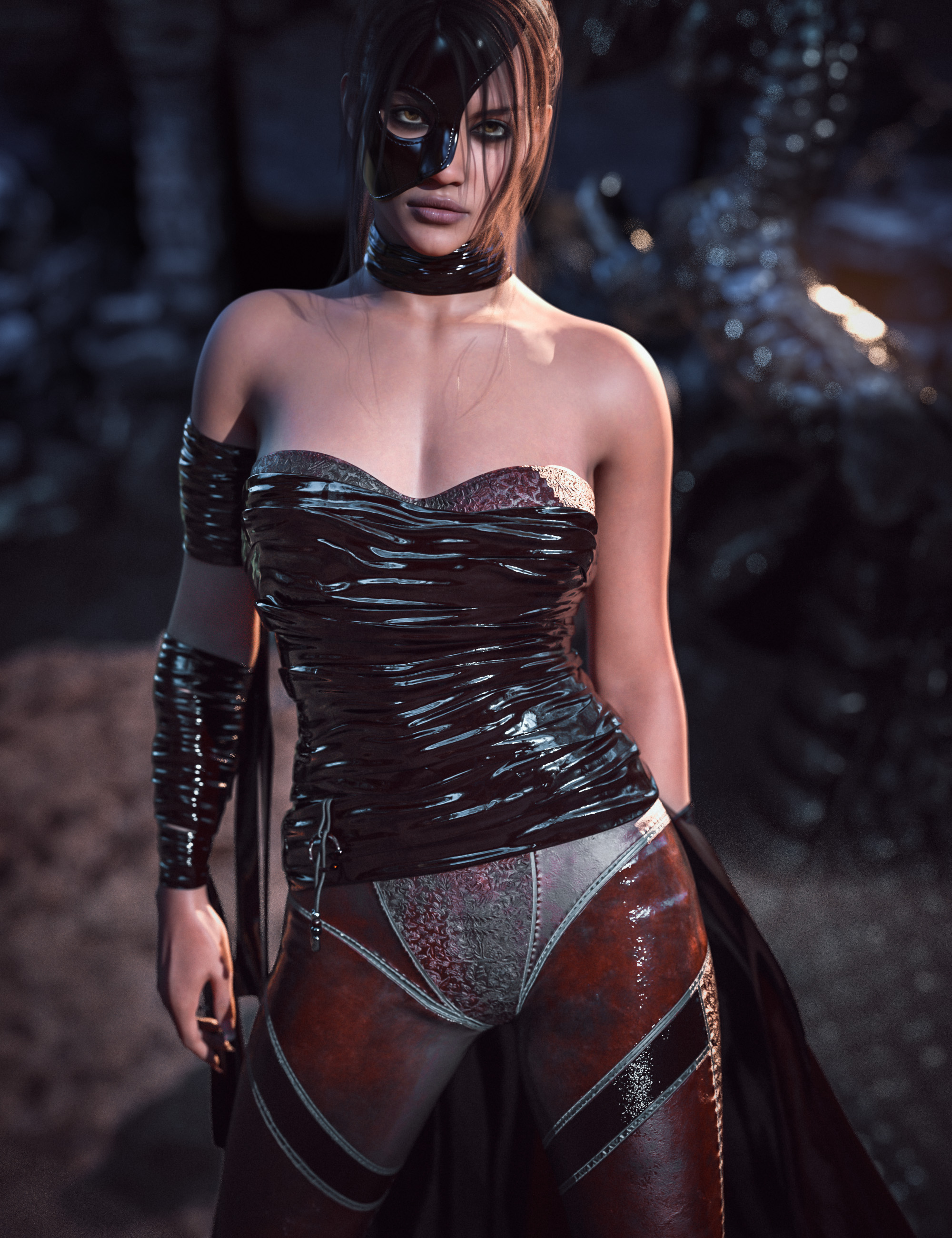 dForce CB Doya Clothing Set Enigma Expansion by: CynderBlue, 3D Models by Daz 3D