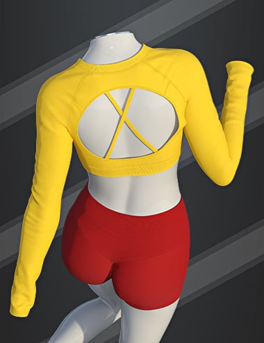 dForce SU Yoga Workout Suit for Genesis 9, 8.1, and 8 Female