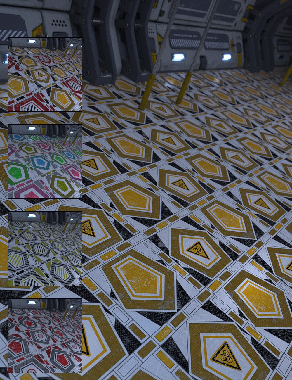Polygon Sci-Fi Flooring Iray Shaders by: ForbiddenWhispers, 3D Models by Daz 3D