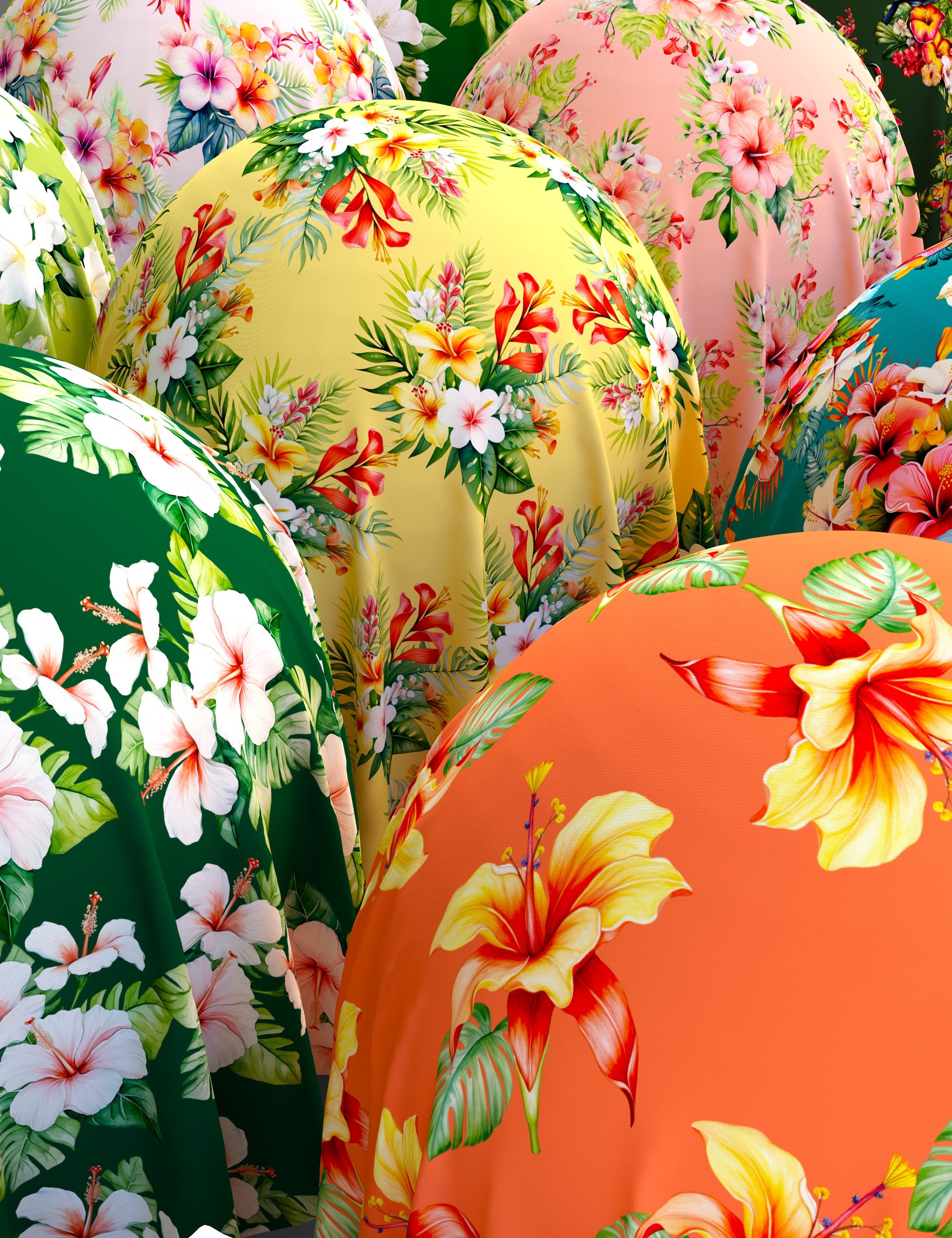 Jungle Blossoms Fabric Iray Shaders - MR by: Nelmi, 3D Models by Daz 3D