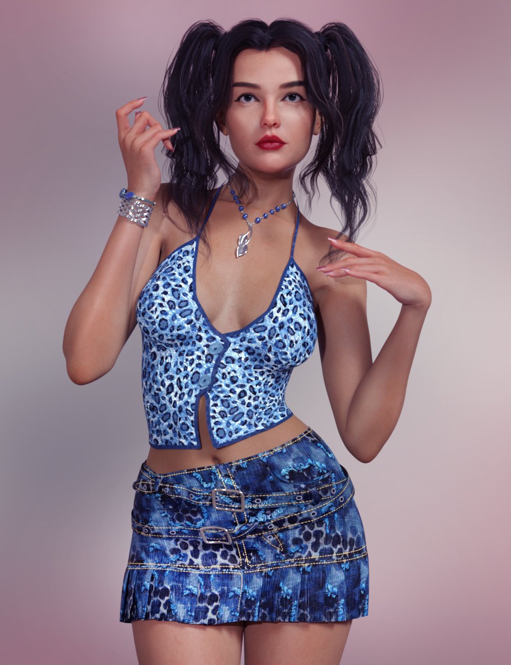 Unlimited Textures for dForce Rue Outfit for Genesis 9 Feminine by: alexaanaArryn, 3D Models by Daz 3D