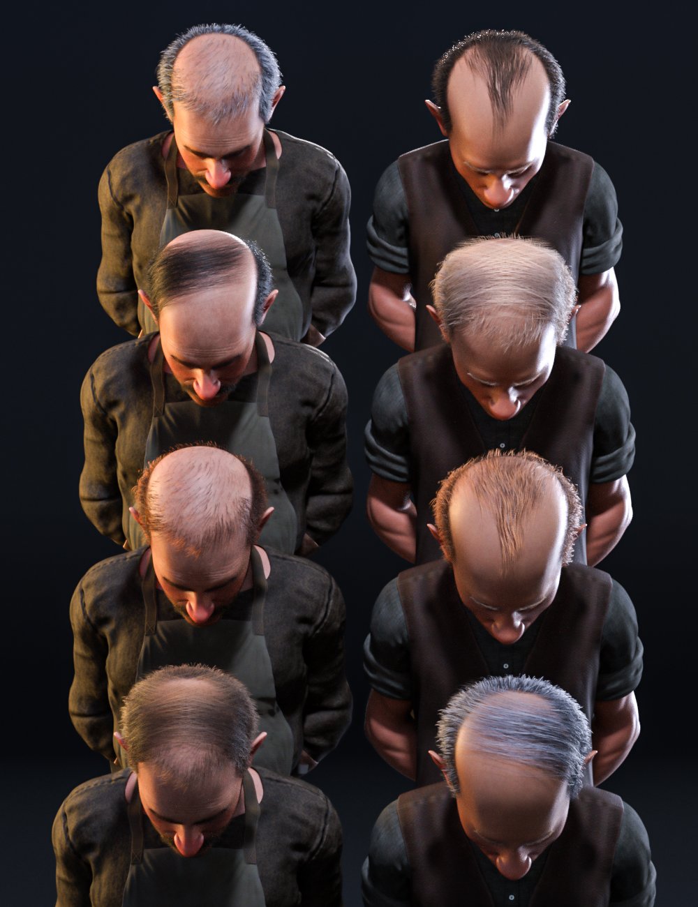 Barnabus Ragwort Balding Hair Collection