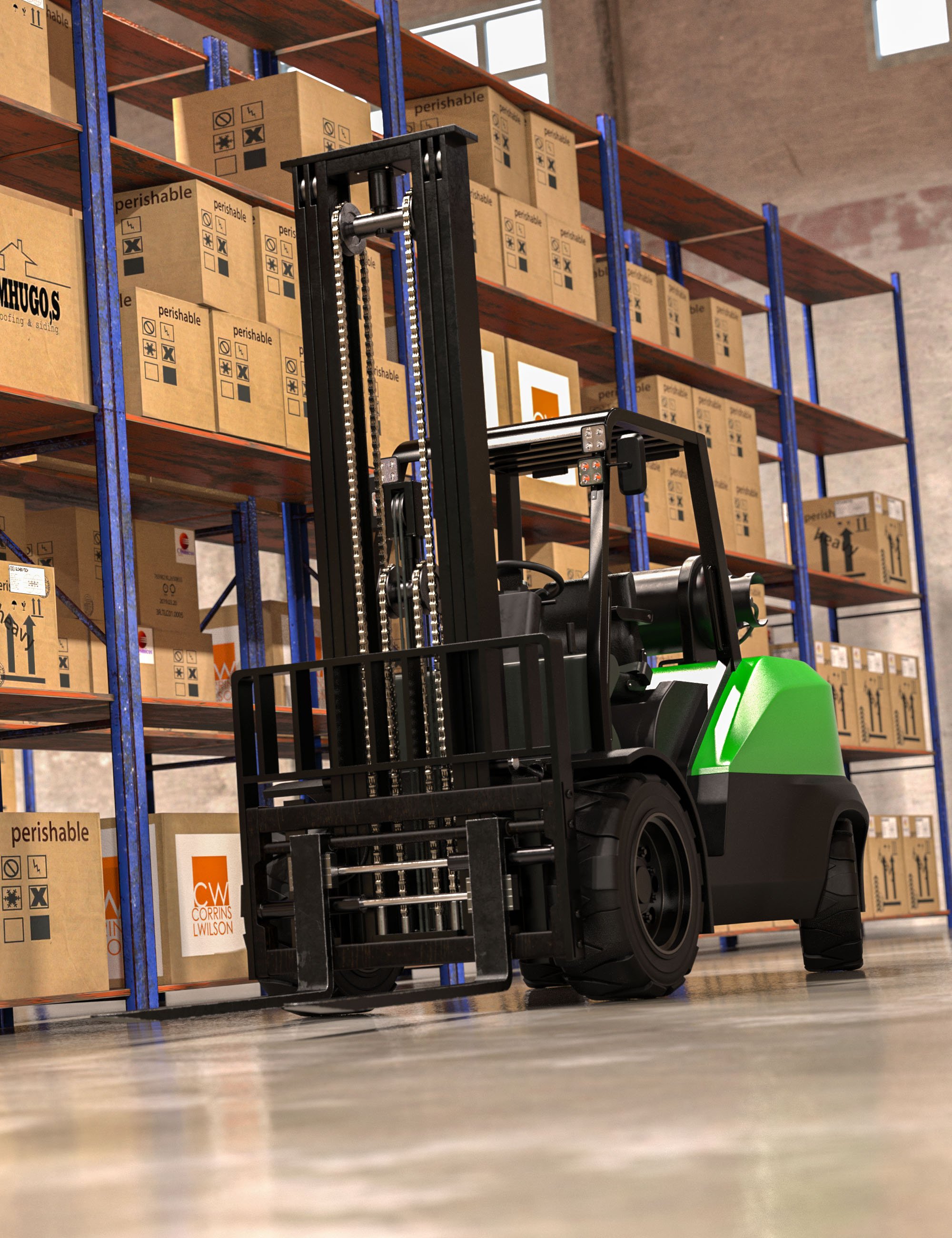 PML XT50 Forklift by: Pinkslip, 3D Models by Daz 3D