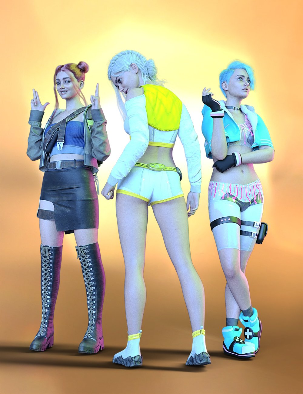 PTF Rebel Poses for Genesis 9 Feminine by: PixelTizzyFit, 3D Models by Daz 3D