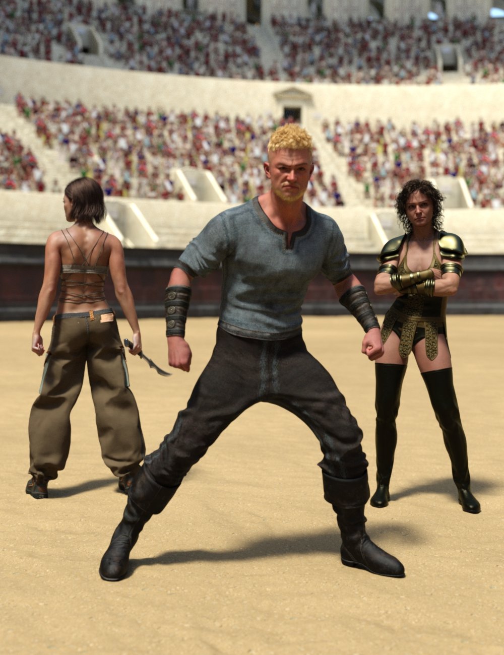 Stalwart, Sturdy and Strong Poses For Genesis 9 by: Scuffles3d, 3D Models by Daz 3D