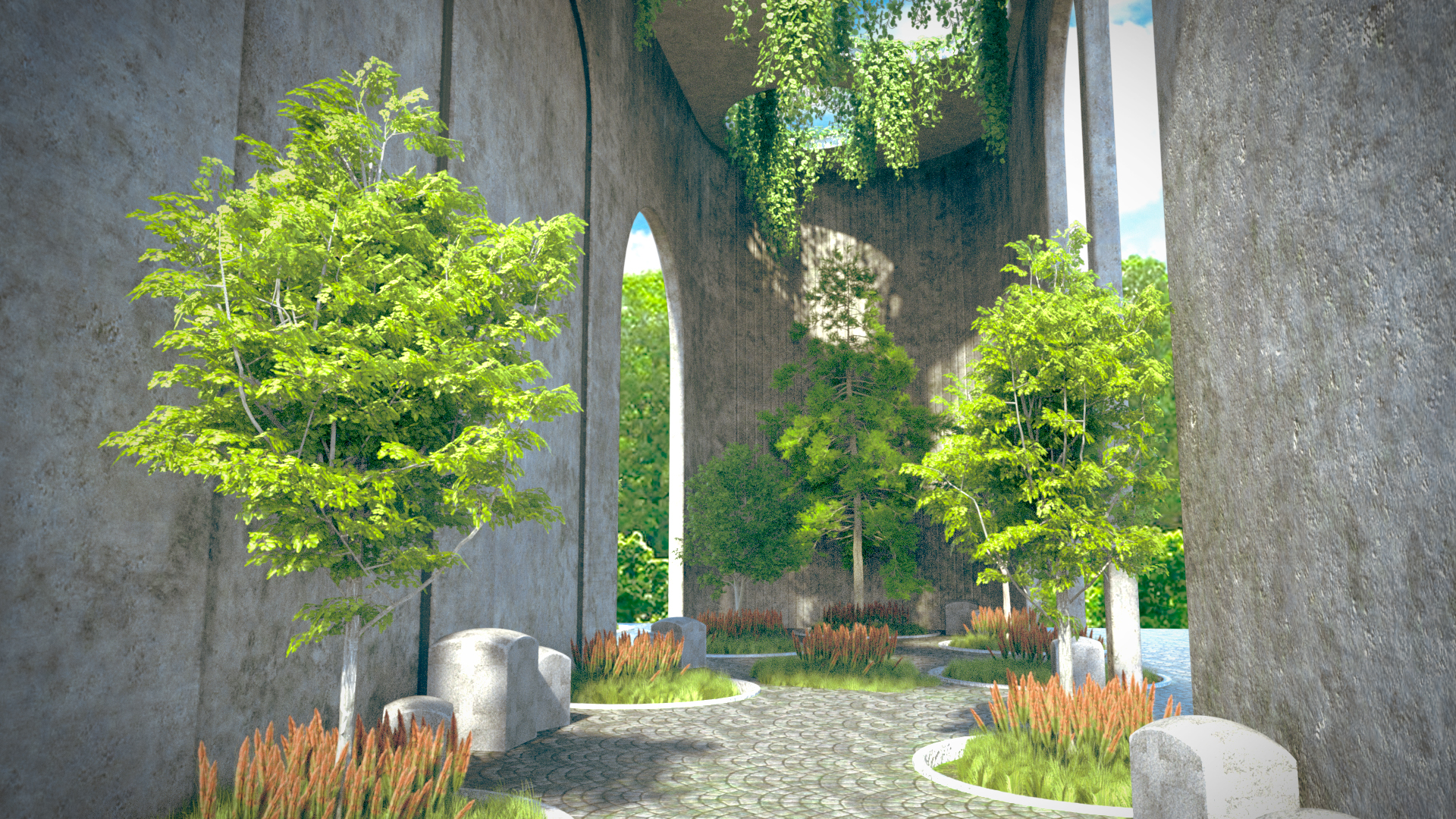 Vegetation Arch Hall