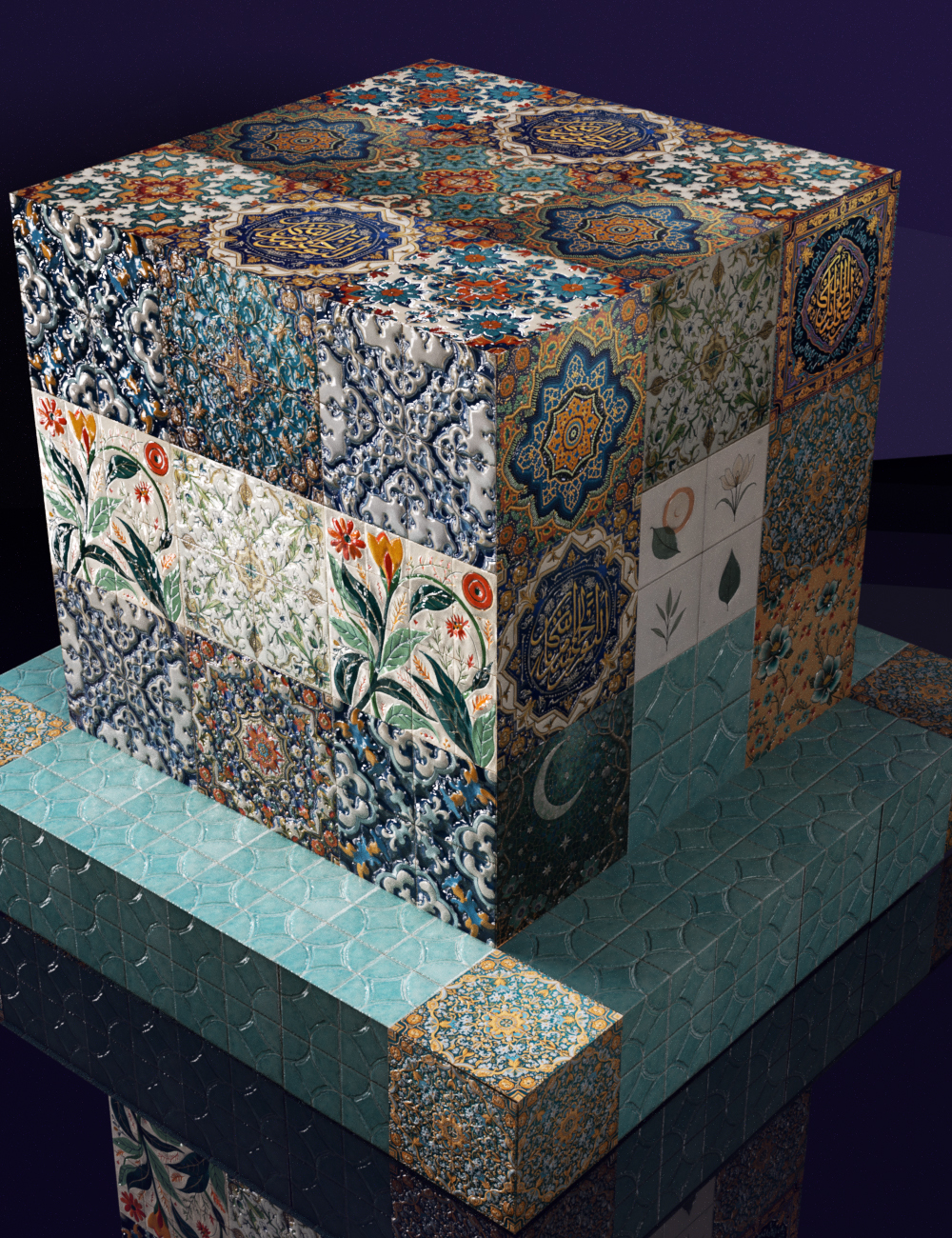 Oriental Tiles Iray Shader and Props Merchant Resource