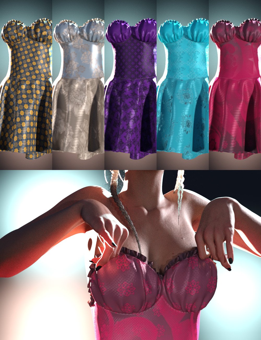 Extra Textures for Ruffled Party Dress