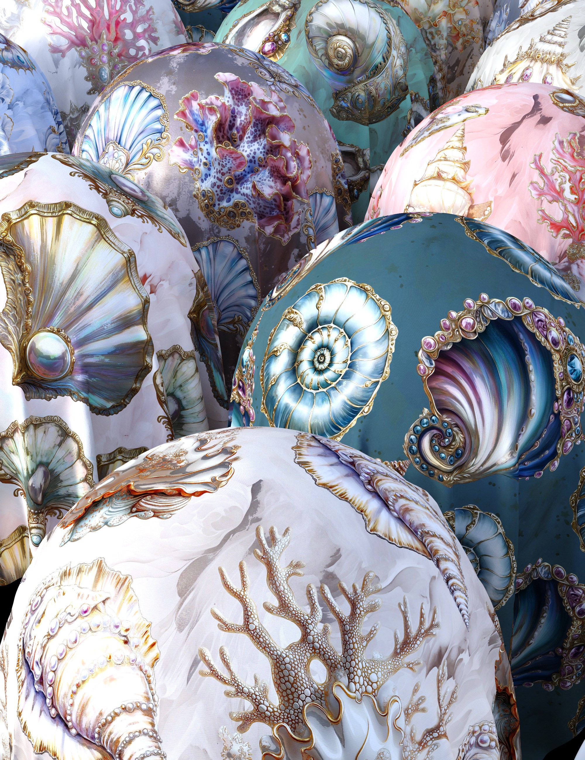 Coral Bloom Fabric Iray Shaders - MR by: Nelmi, 3D Models by Daz 3D
