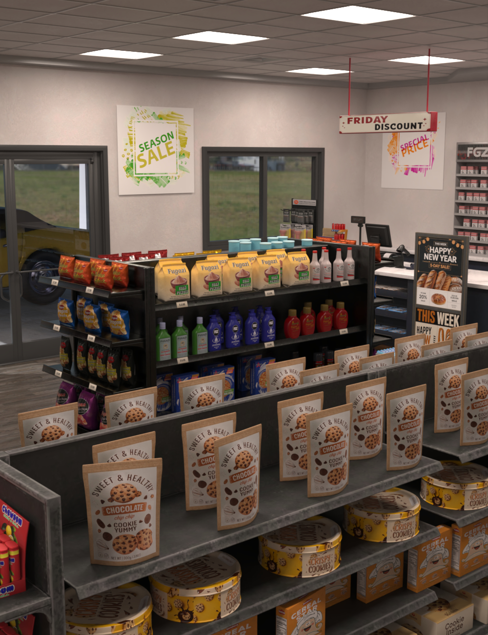 FG Road Side Gas Station by: IronmanFugazi1968, 3D Models by Daz 3D