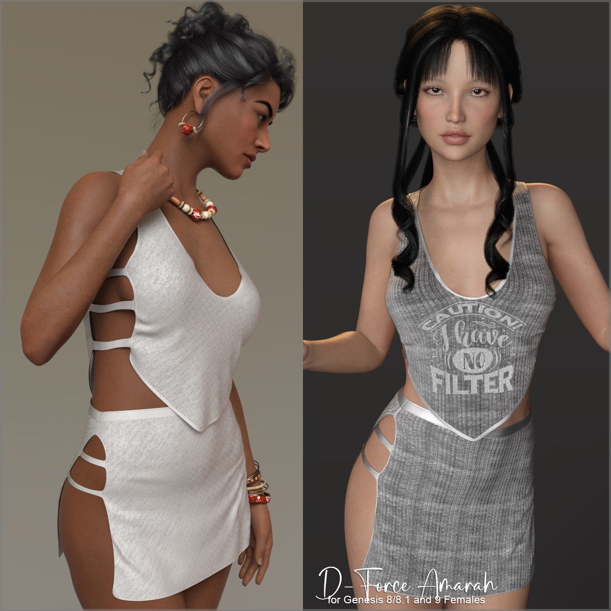 D-Force Amarah for Genesis 8 and 9 Females by: antje, 3D Models by Daz 3D