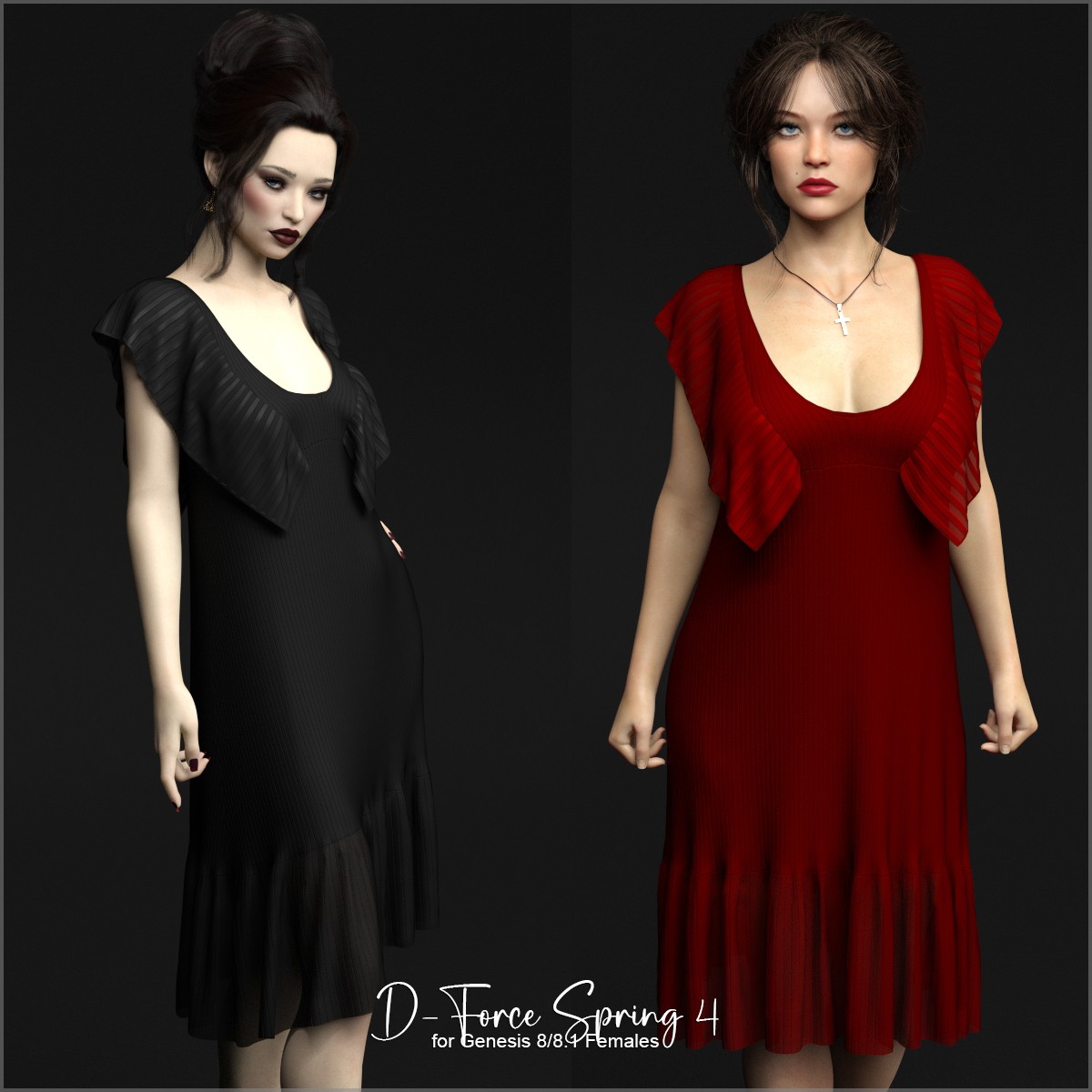 D-Force Spring 4 for G8F and G8.1F by: antje, 3D Models by Daz 3D